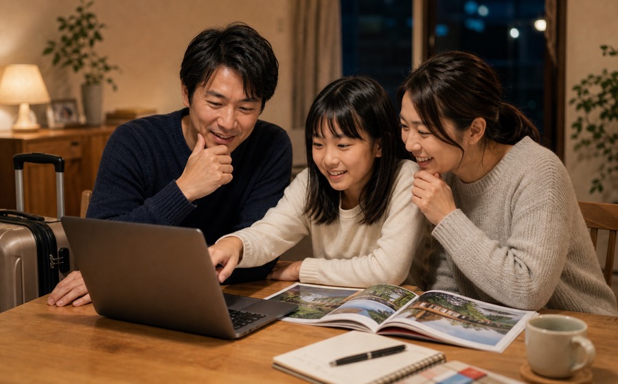 家族旅行を予約し、会話を取り戻す非日常を選ぶ家族
