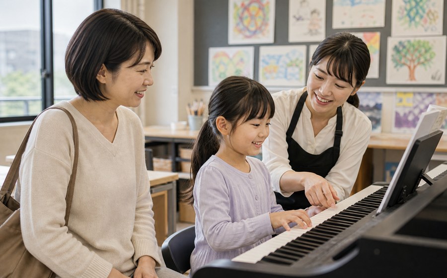 子どもの習い事や体験の予定を家族で確認する場面