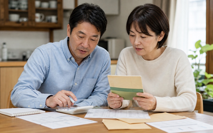 急な支出に備えて生活費の見通しを確認する場面
