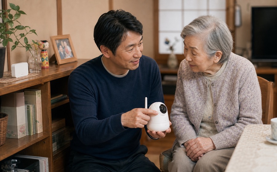 親との連絡や見守りを整え、離れて暮らす不安を減らす場面