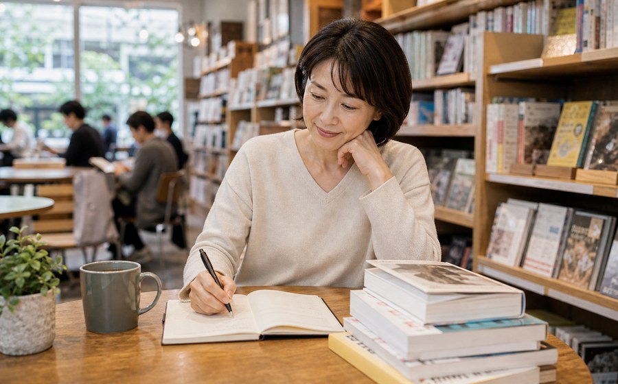 人生をもう一度動かすために、計画を書き出す場面