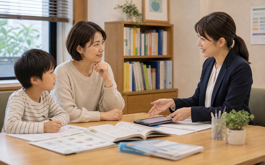 親子で学習プランを相談する